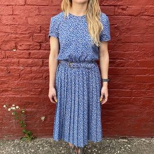Vintage Floral pleated dress